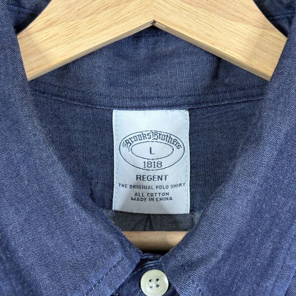Brooks Brothers Navy Blue Button-Down Casual Shirt - Picture 4 of 13